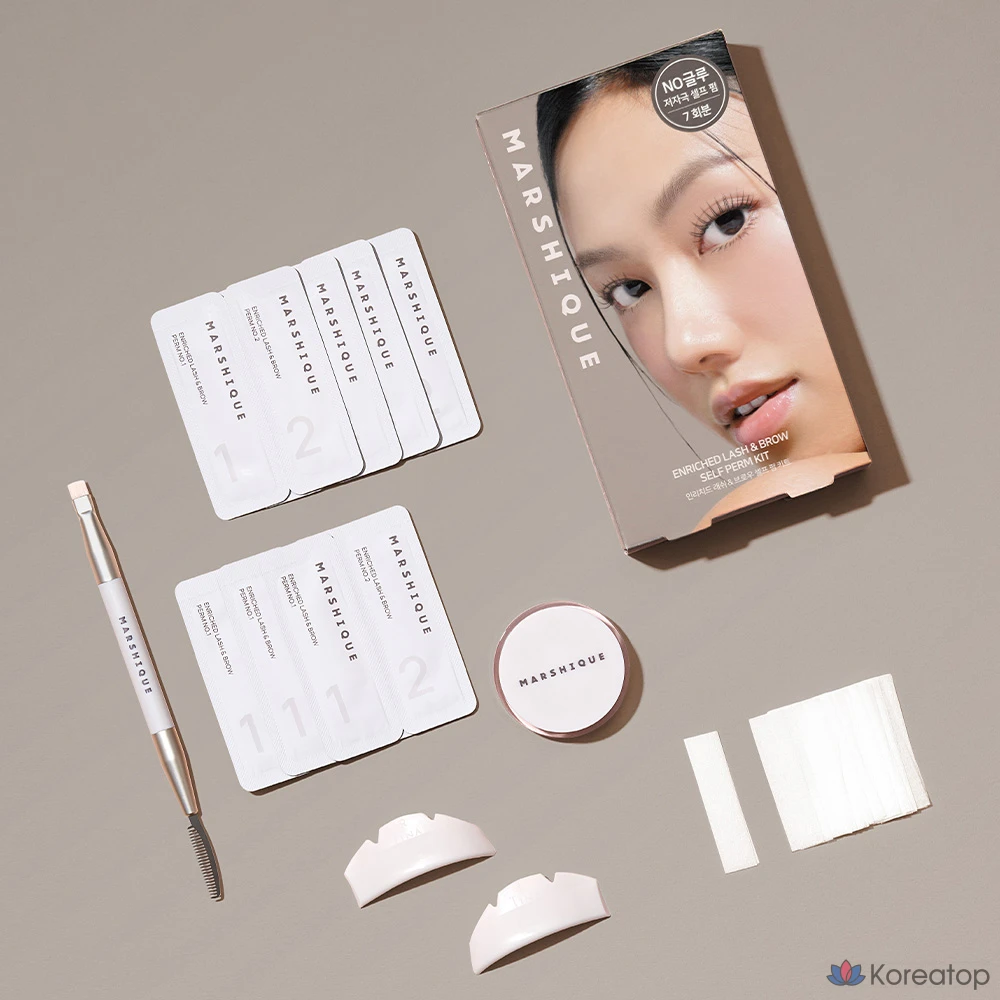 Набор для ламинирования ресниц и бровей Marshique Enriched Lash &amp; Brow Self Perm Kit, 7 шт.