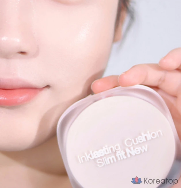 Кушон The Face Shop Ink Lasting Slim Fit New Cushion Foundation Refill, оттенок V201 Apricot Beige, 12 г, 1 шт., фото 4