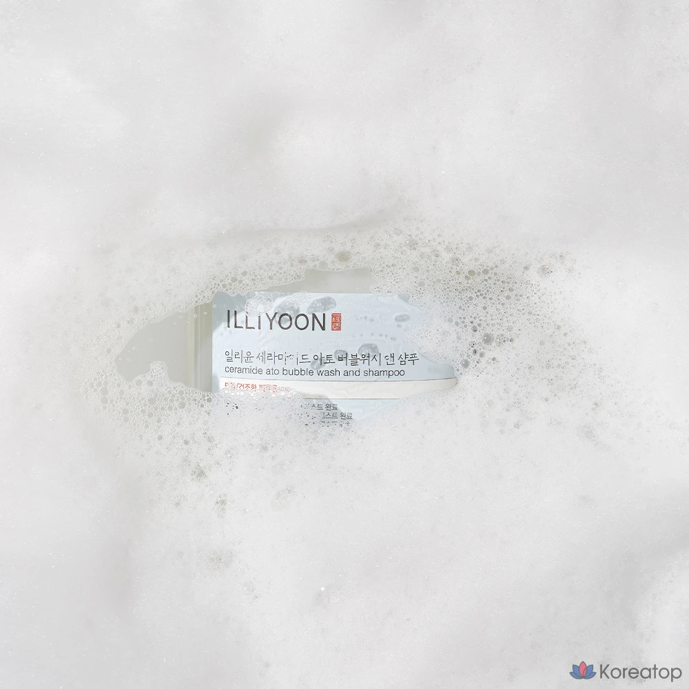 Гель для душа и шампунь ILLIYOON Ceramide Ato Bubble Wash & Shampoo, без отдушки, 900 мл, 1 шт., фото 2