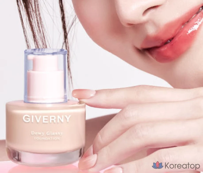 Тональная основа Giverny Dewy Glossy Foundation, оттенок 01NW Icy, 30 мл, 1 шт., фото 4