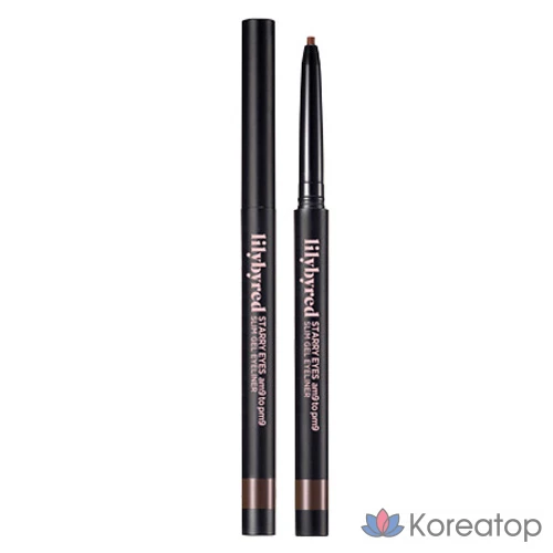 Гель-лайнер для глаз Lilybyred Starlight Eyes Nine to Nine Slim Gel Liner, оттенок 03 Walnut Brown, 1 шт.