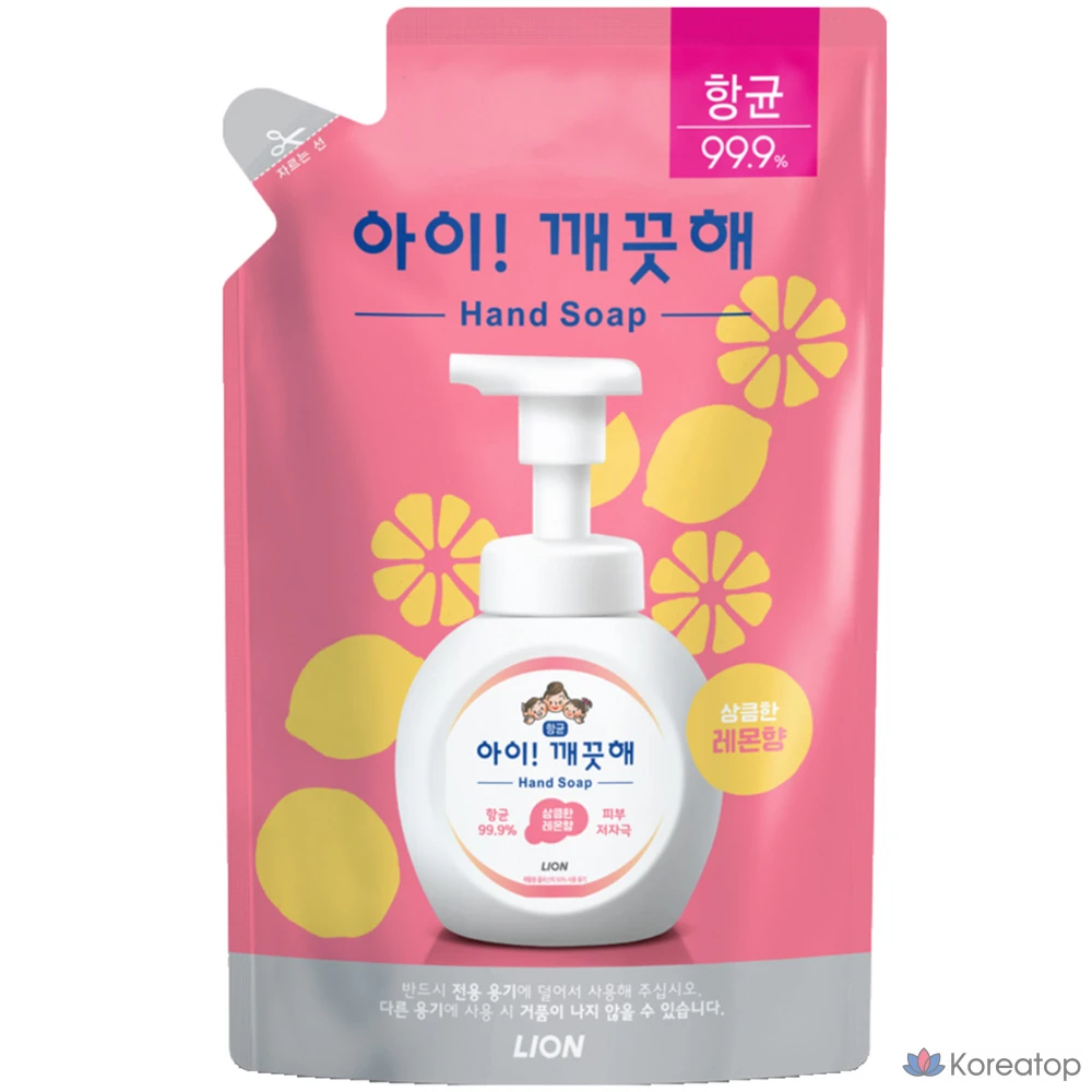 Жидкое мыло для рук Lion Ikkiggeut Hand Wash Refill Lemon, 450 мл, 1 шт.