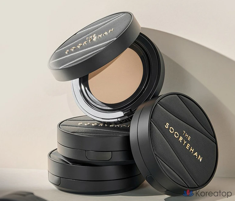 Кушон Sooryehan The Black Tension Fit Mesh Cushion Foundation, оттенок 21, 13 г, 1 шт.