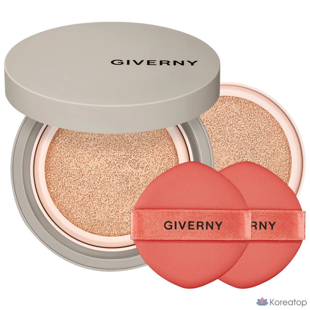 Кушон Giverny Milchak Matt Fit Cushion Foundation Set (12 г + 12 г), оттенок 21NW Light Beige, 1 шт.