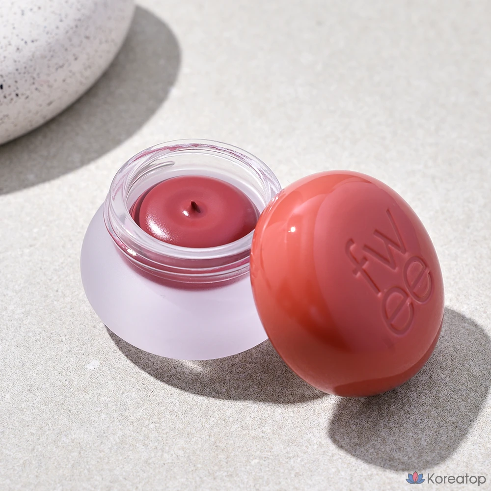 Бальзам для губ и щек fwee Lip & Cheek Blurry Pudding Pot, оттенок RS04 Memories, 5 г, 1 шт., фото 4