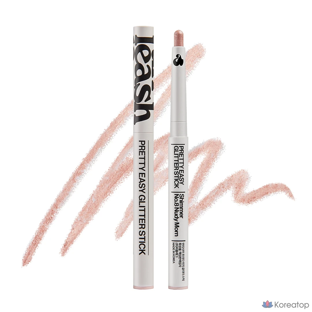 Глиттер-стик для век Unleashia Pretty Easy Glitter Eyeshadow Stick, оттенок No. 8 Nudy Mon, 0.7 г, 1 шт.