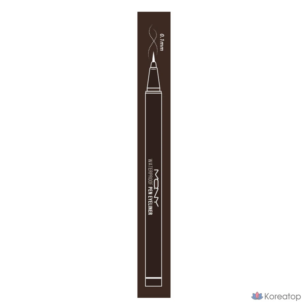 Подводка для глаз водостойкая Mqny Waterproof Pen Eyeliner, оттенок Brown Black, 0.6 г, 1 шт., фото 2