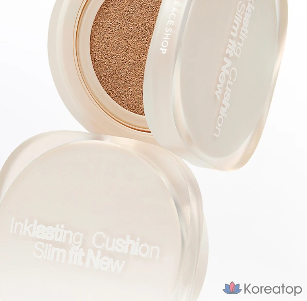 Кушон The Face Shop Ink Lasting Slim Fit New Cushion Foundation Refill, оттенок V201 Apricot Beige, 12 г, 1 шт., фото 8