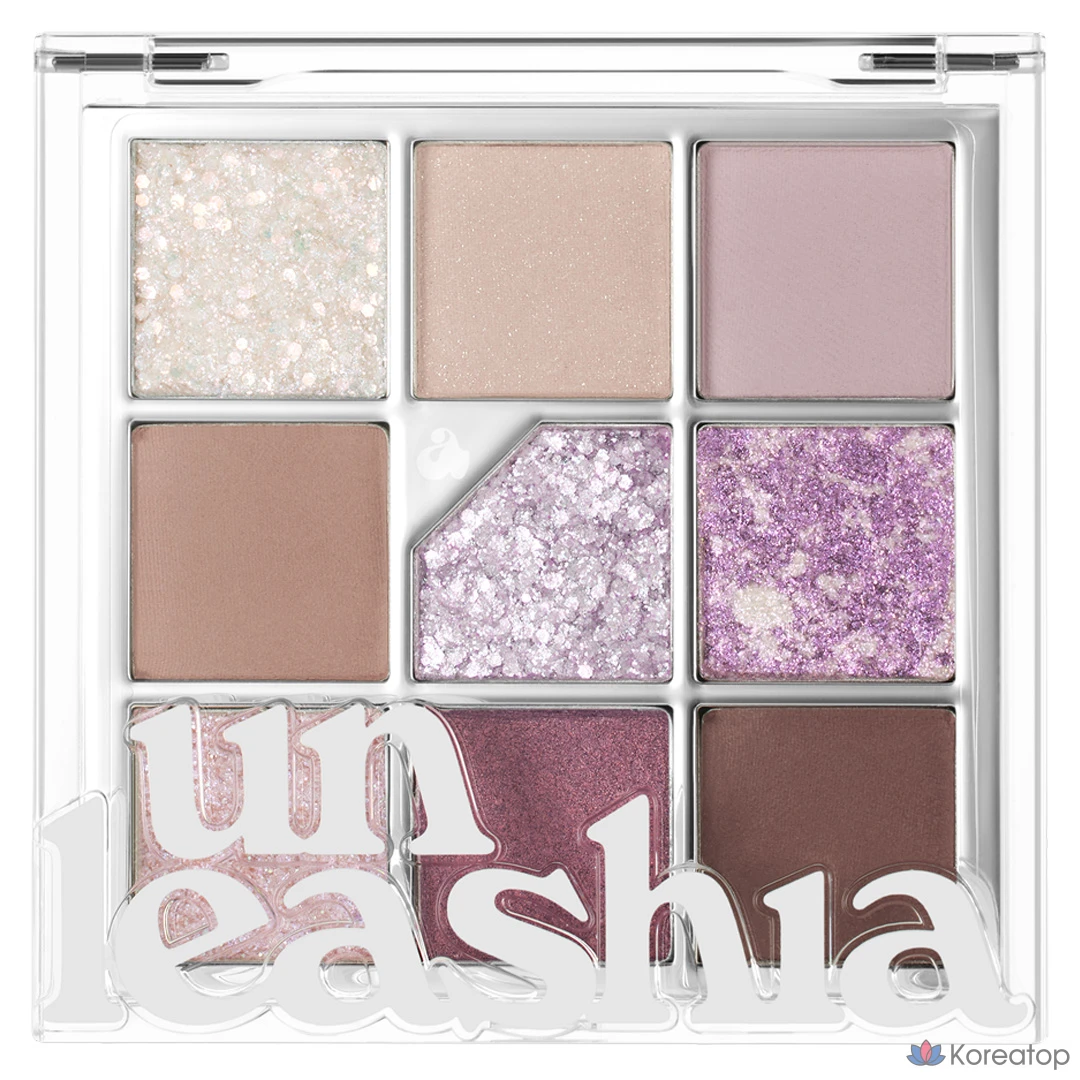 Палетка для век Unleashia Glitterpedia Eye Palette, оттенок No 4 All of Lavender Fog, 7.5 г, 1 шт.