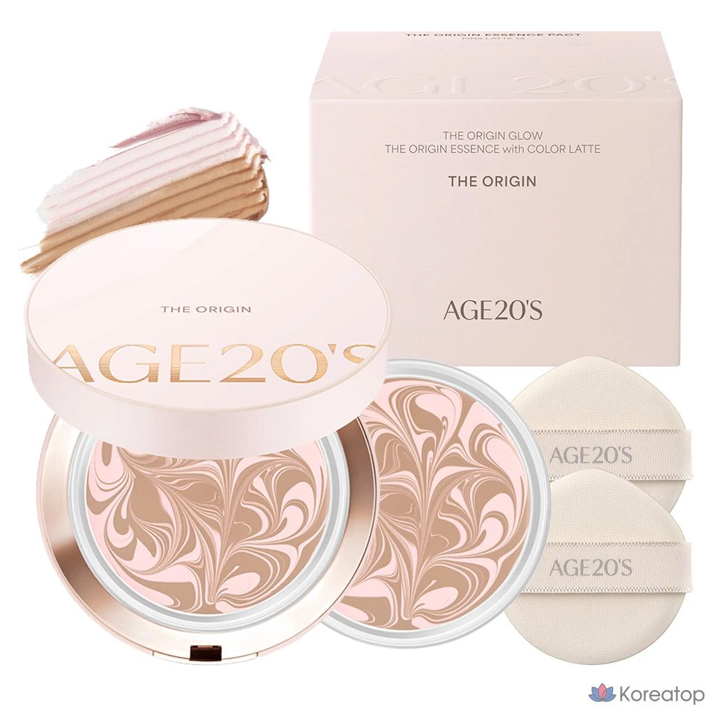 Кушон AGE 20S The Origin Essence Pact, оттенок 23 Pink Latte, 12.5 г, 2 шт.