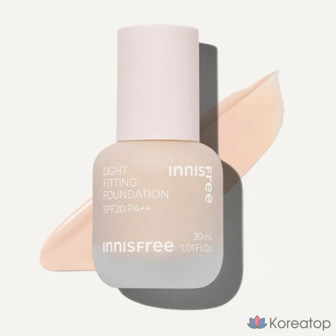 Фундамент Innisfree Light Fitting Foundation, оттенок 21N Vanilla, 30 мл, 1 шт., фото 2