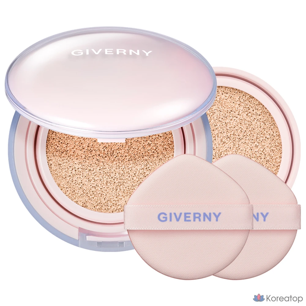 Кушон Giverny Dewy Glossy Cushion Foundation, оттенок 17C Porcelain, 13 г, 2 шт.