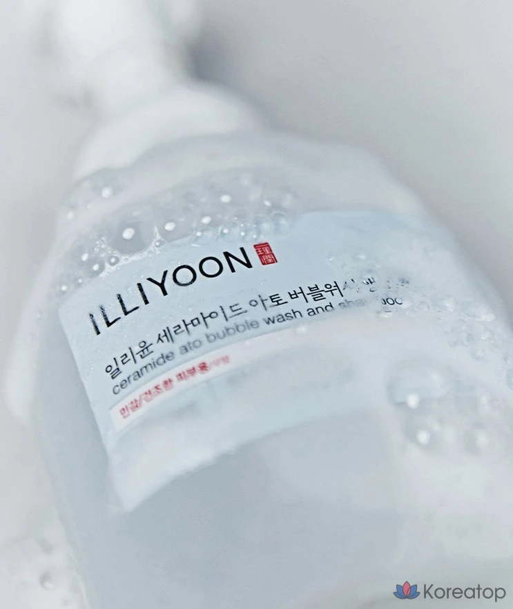 Гель для душа и шампунь ILLIYOON Ceramide Ato Bubble Wash & Shampoo, без отдушки, 900 мл, 1 шт., фото 7