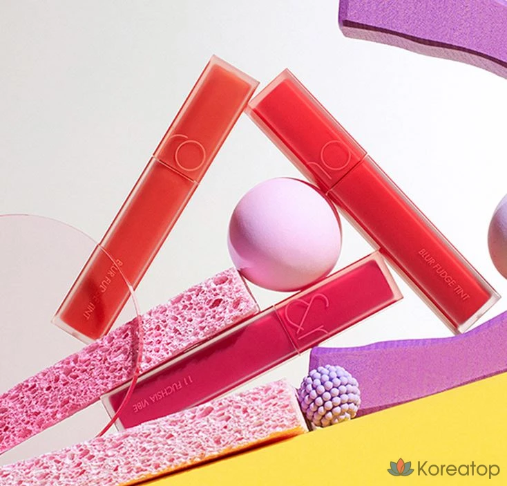 Тинт для губ ROM&ND Blur Fudge Tint, оттенок 10 Fudge Red, 1 шт., фото 5