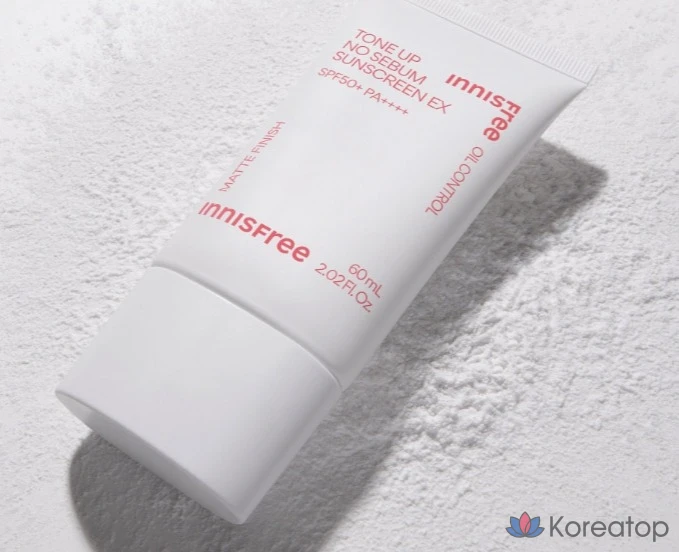 Солнцезащитный крем Innisfree Tone-up No Sebum Sunscreen EX SPF50+ PA++++, 60 мл, 1 шт.