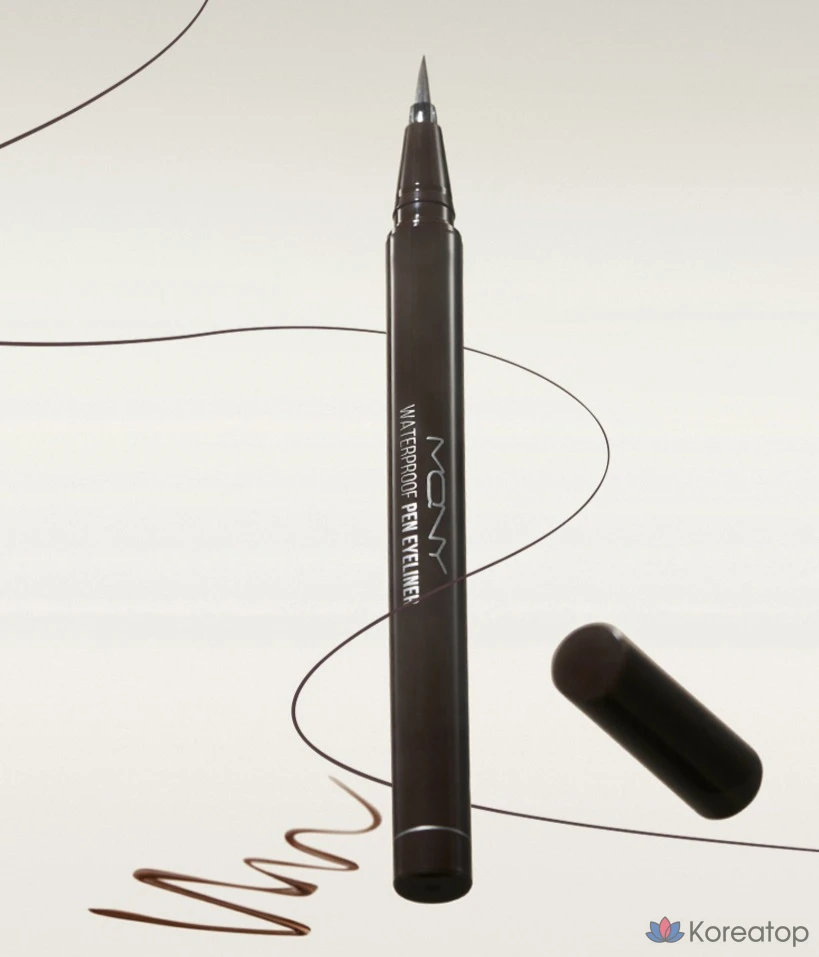 Подводка для глаз водостойкая Mqny Waterproof Pen Eyeliner, оттенок Brown Black, 0.6 г, 1 шт., фото 5