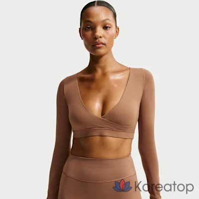 Топ женский Nike Skims Matte Long-Sleeve Wrap Top