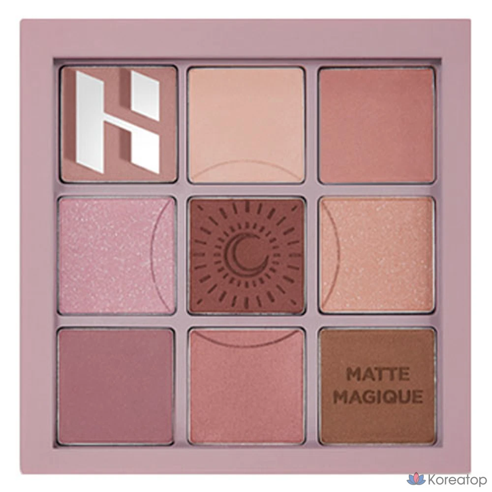 Палитра теней для век Holika Holika Matte Magic Collection My Fave Mood Eye Palette, оттенок Moony, 8 г, 1 шт.