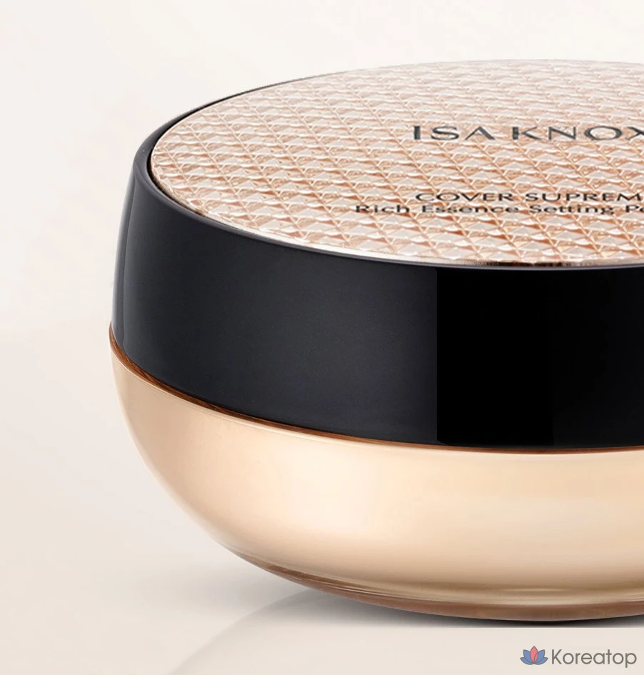 Пудра для лица Isa Knox Cover Supreme Rich Essence Setting Powder, оттенок 21 Light Beige, 30 г, 1 шт., фото 6