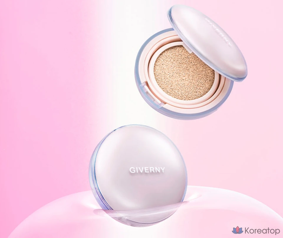 Кушон Giverny Dewy Glossy Cushion Foundation, оттенок 17C Porcelain, 13 г, 2 шт., фото 4