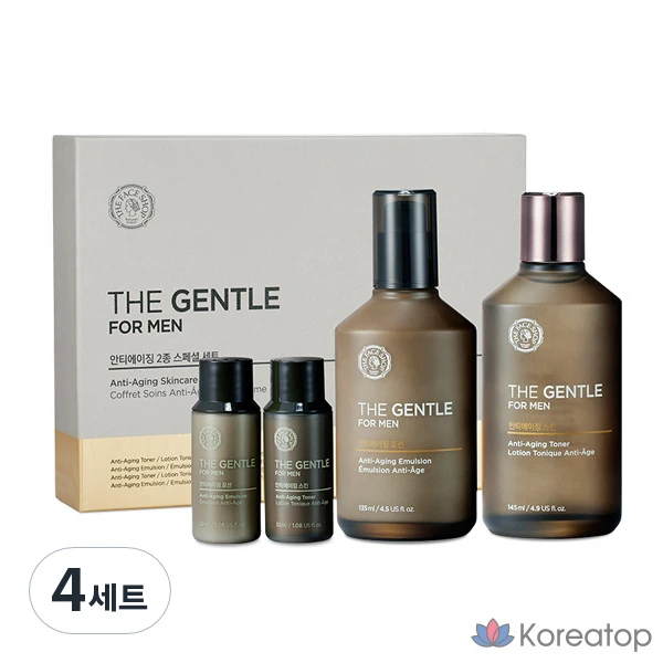 Набор для ухода The Face Shop The Gentle For Men Anti-Aging 2-piece Set, 4 шт.