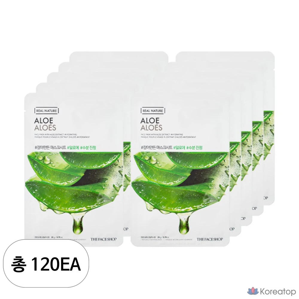 Тканевая маска для лица The Face Shop Real Nature Aloe Mask Sheet, 120 шт.