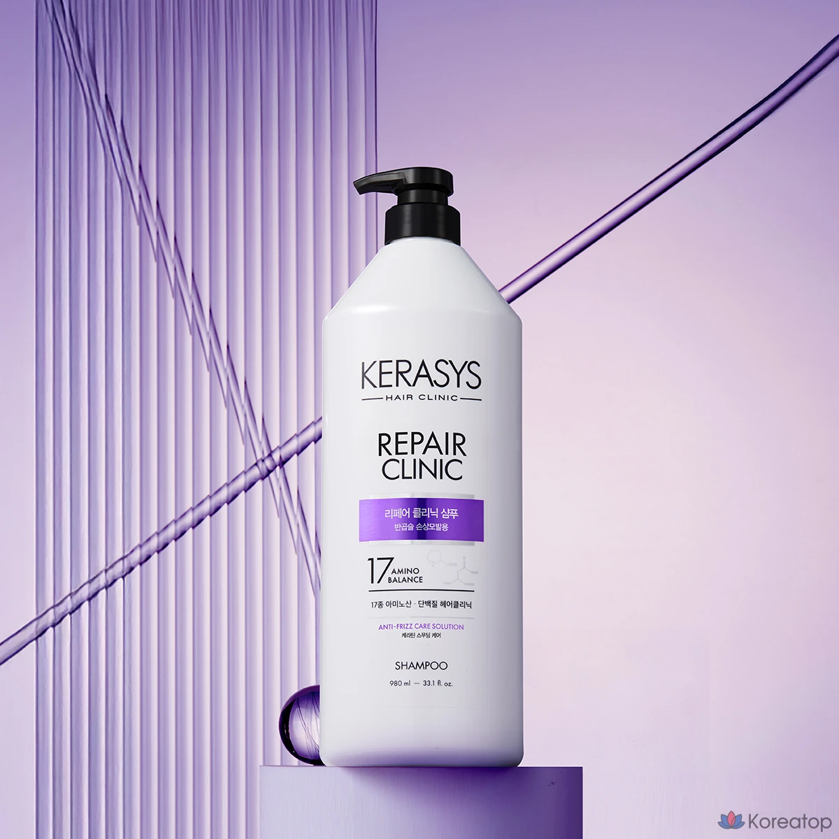 Шампунь KeraSys Repair Clinic Semi-Curl Damaged Hair Smoothing Care Protein, 980 мл, 1 шт.