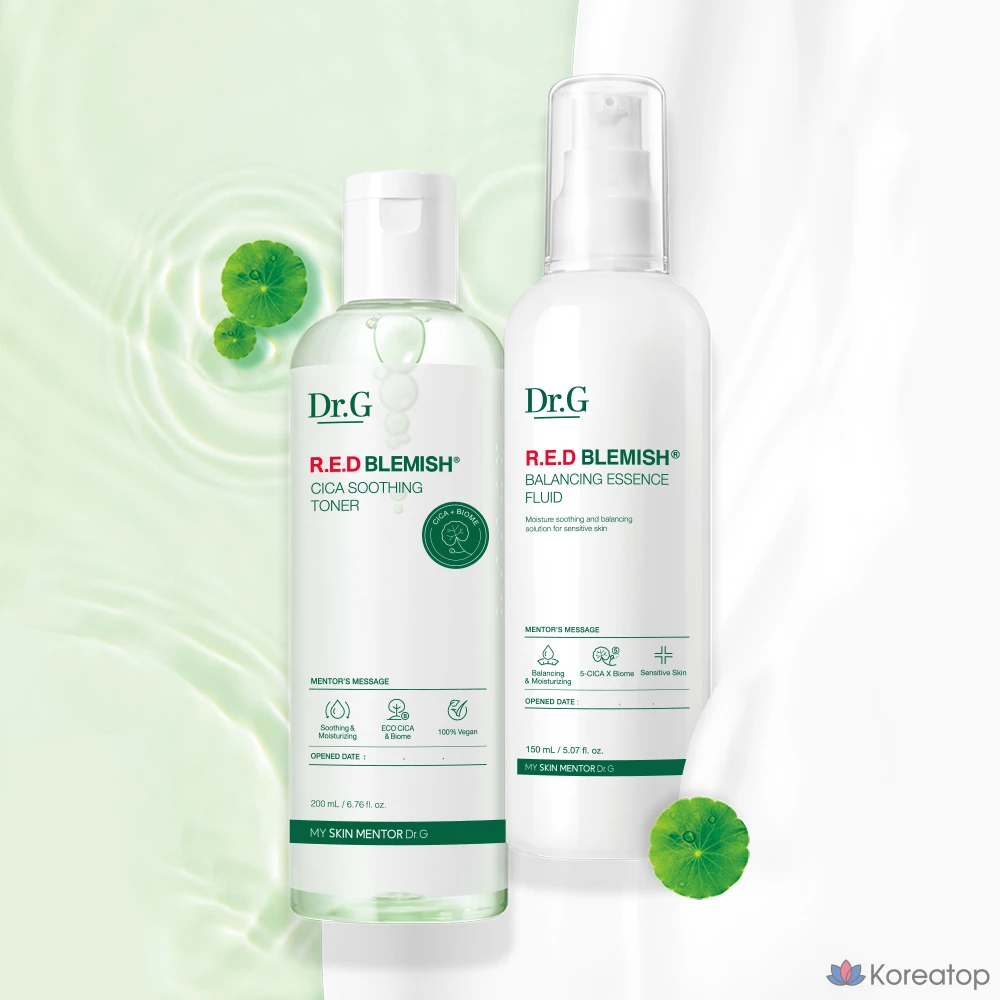 Набор для ухода Dr. G Red Blemish Cica Set (Toner 200 мл + Lotion 150 мл), 1 шт.