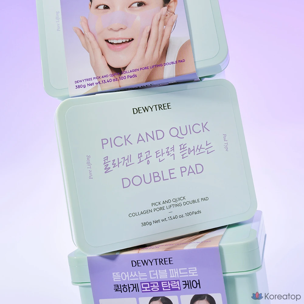 Пэды Dewytree Pick and Quick Collagen Pore Elasticity, 380 г, 100 шт.
