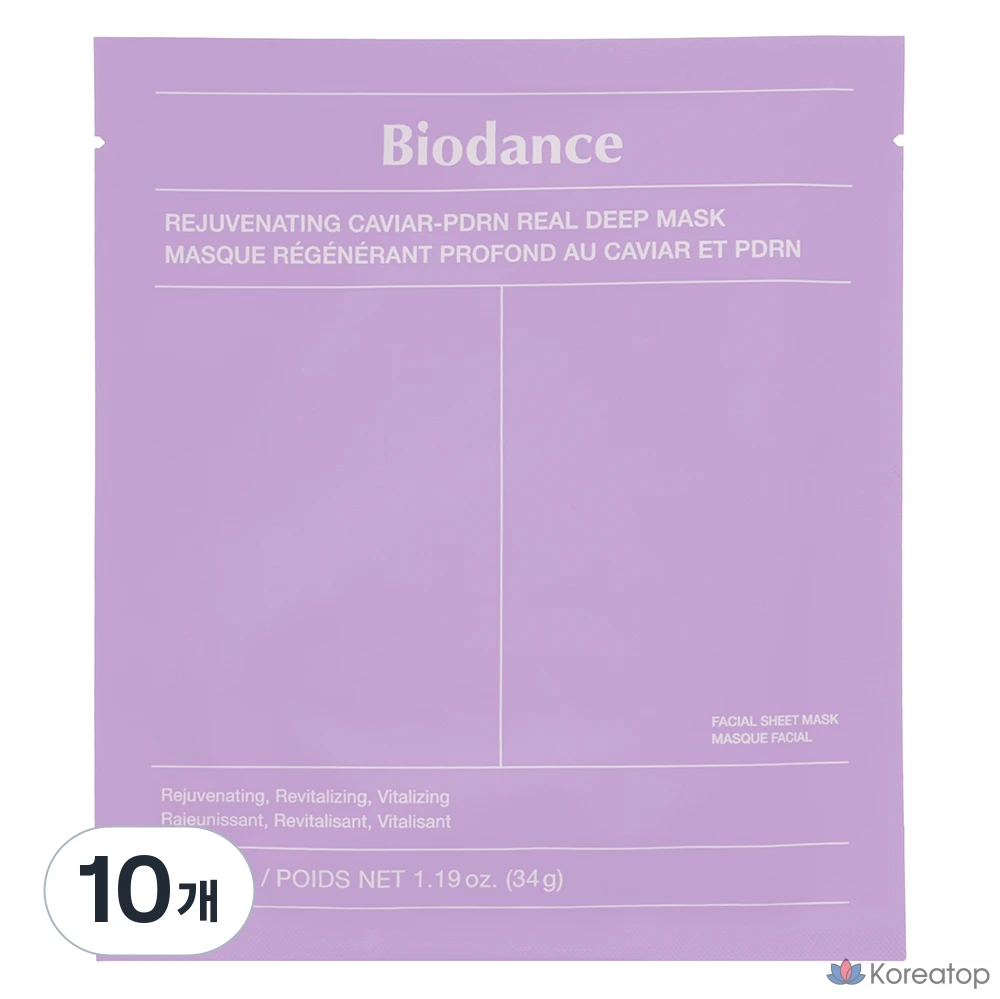 Тканевая маска для лица Biodance Rejuvenating Caviar PDRN Real Deep Mask, 30 шт.