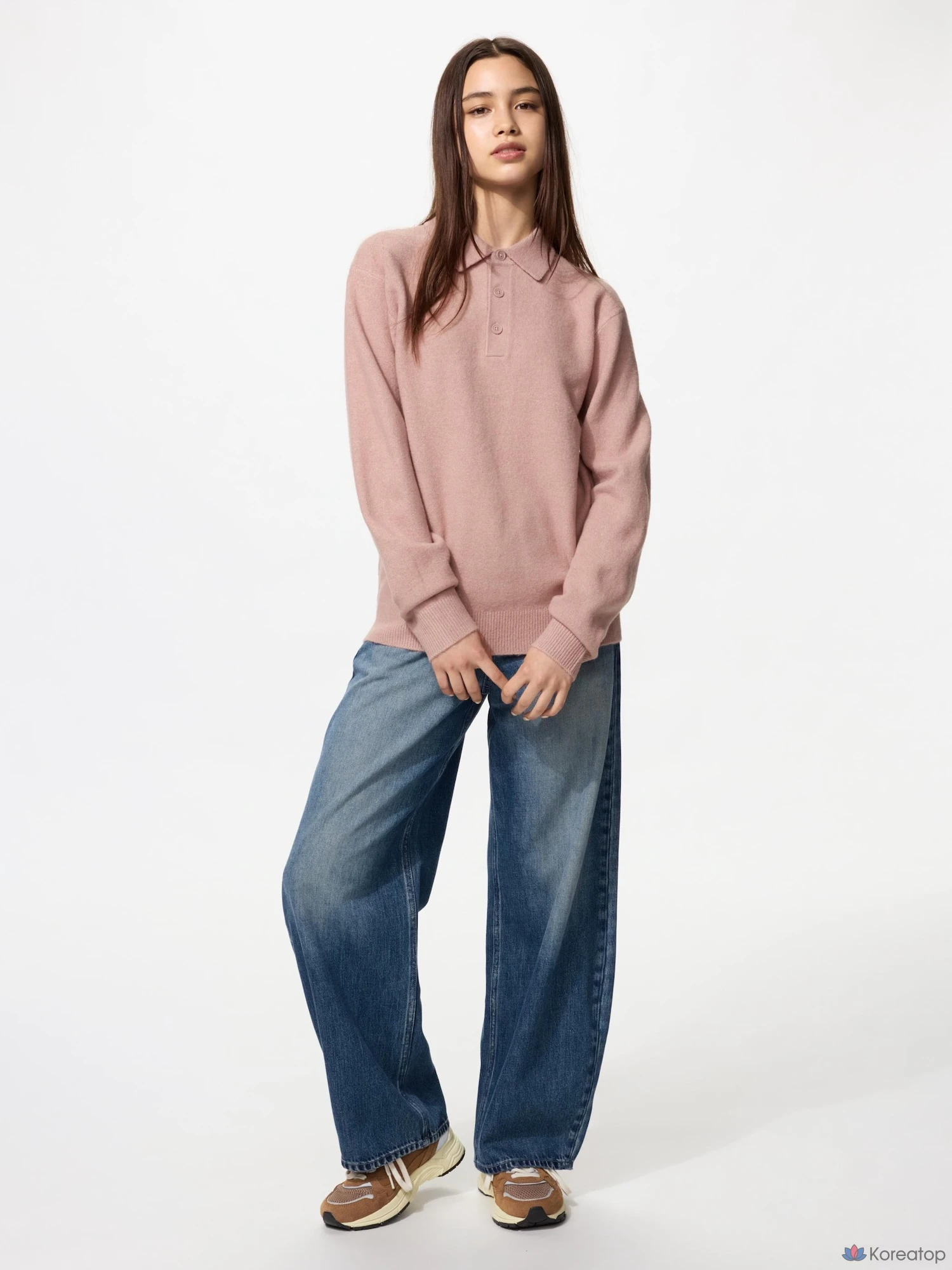 Свитер поло Uniqlo Souffle Yarn Polo Sweater