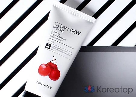 Пенка для умывания Tony Moly Dew Drop Foam Cleanser Acerola, 180 мл, 1 шт.