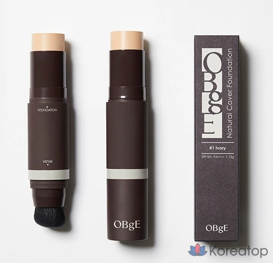 Фундамент OBge Natural Cover Men's Foundation, оттенок 2 Beige, 13 г, 1 шт., фото 8