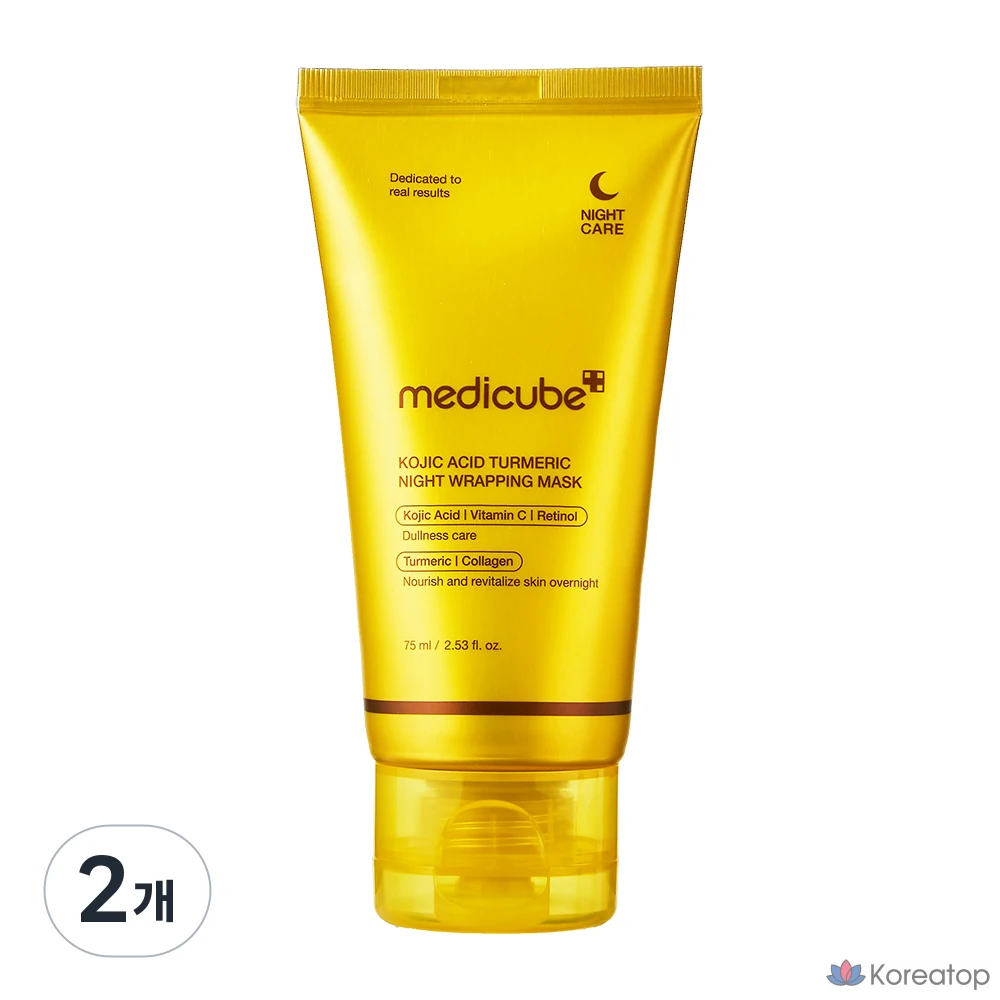 Ночная маска Medicube Kojic Acid Turmeric Night Wrapping Mask, 2 шт.