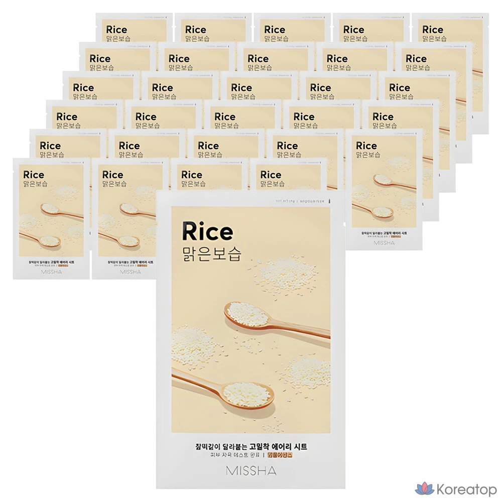 Тканевая маска для лица Missha Airy Adhesive Sheet Mask Rice, 80 шт.
