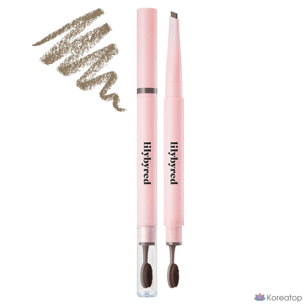 Карандаш для бровей Lilybyred Hard Flat Brow Pencil, оттенок 05 Ash Brown, 0.17 г, 1 шт.