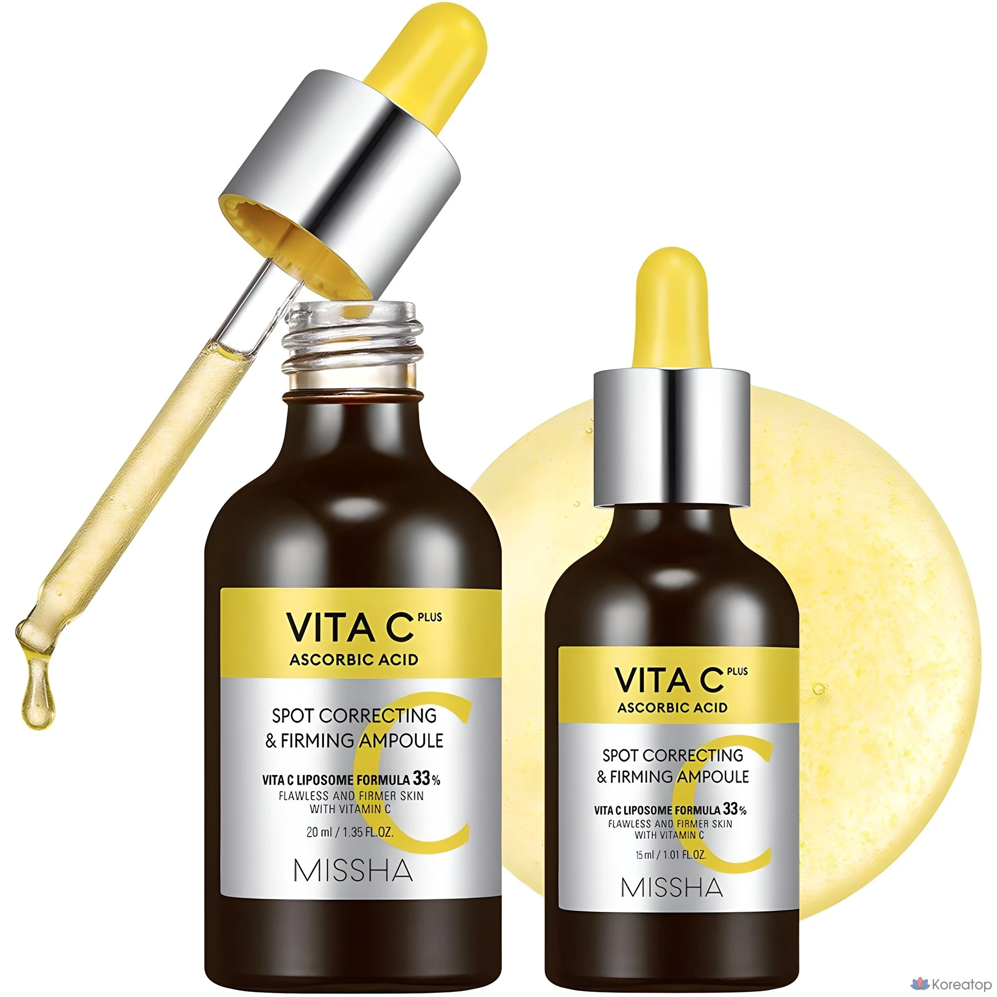 Ампульная сыворотка Missha Vita C Plus Spot Correcting Firming Ampoule, 20 мл + 15 мл, 1 шт.