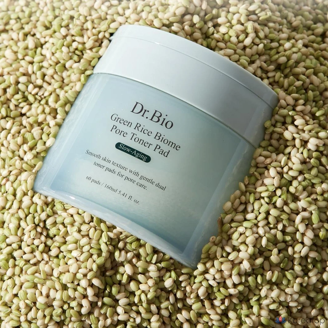 Тонер-пэды Dr. Bio Green Rice Biome Whitening Toner Pad, 160 мл, 60 шт.