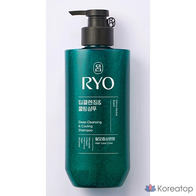 Шампунь Ryo Cheong-a Deep Cleansing &amp; Cooling Anti-Hair Loss Shampoo, аромат Citrus, 480 мл, 1 шт.