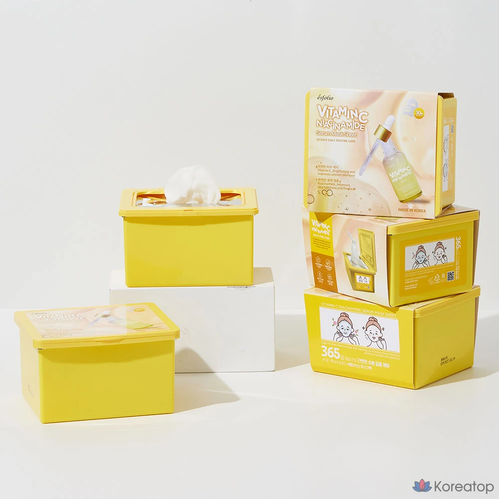 Тканевая маска для лица Esfolio Vitamin C Essence Peel-off Mask Pack, 30 шт.