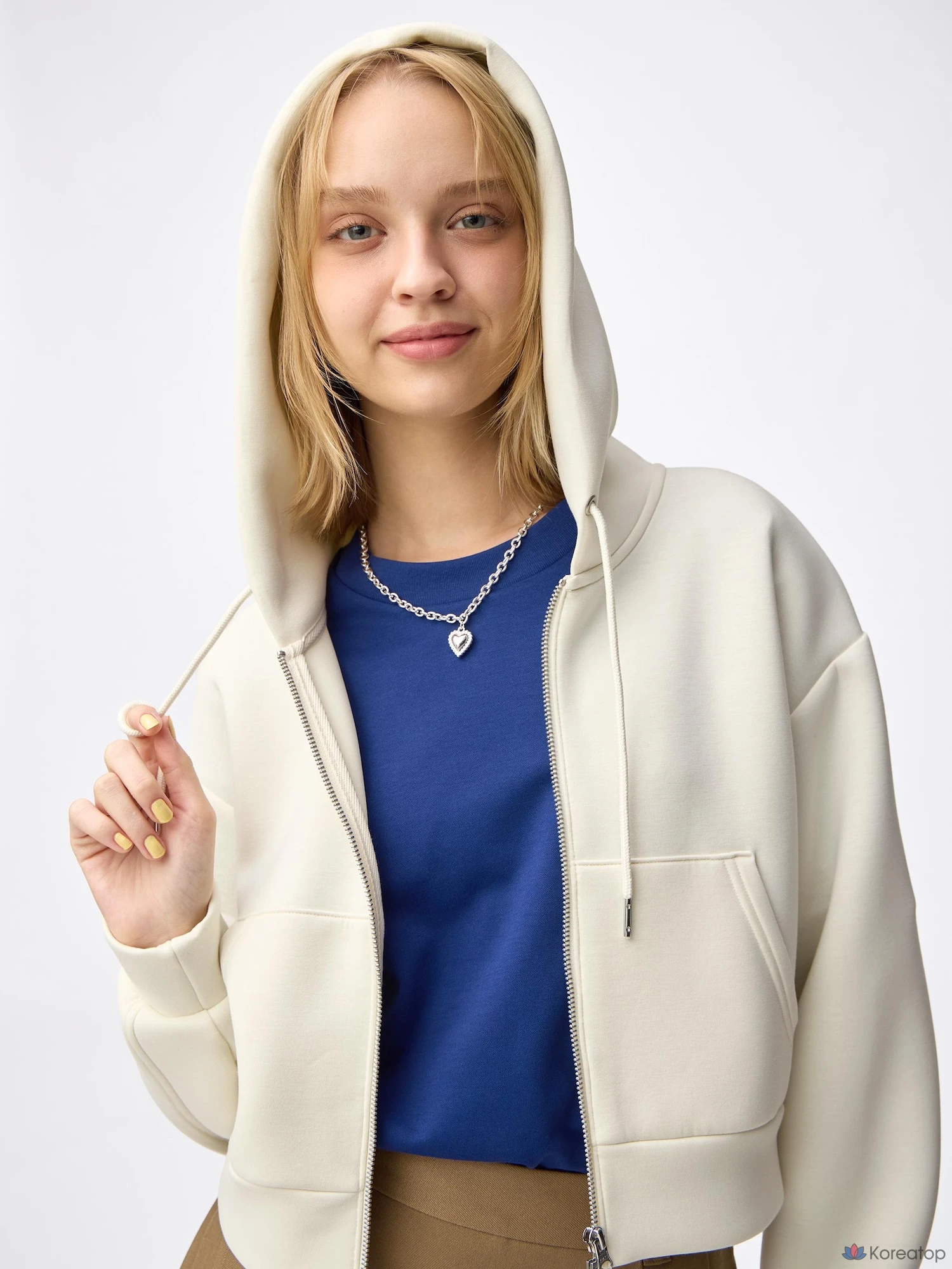 Худи на молнии Uniqlo Puff Sweat Full-Zip Hoodie