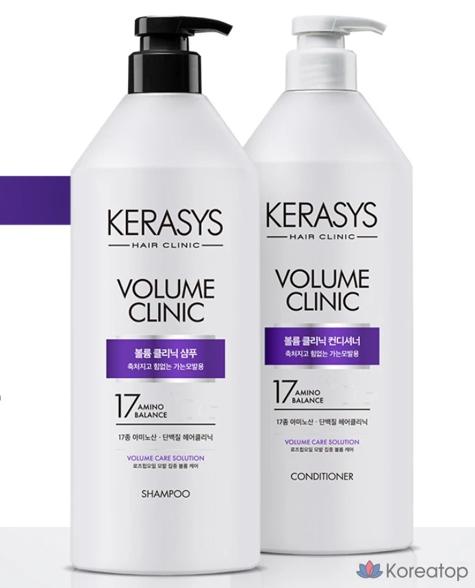 Шампунь KeraSys Volume Clinic Protein Shampoo Floral Powder, 980 мл, 1 шт., фото 2