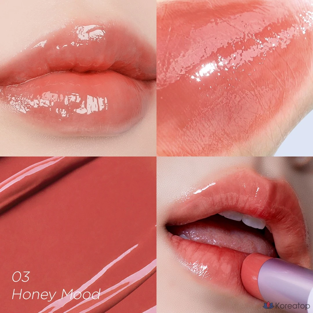 Бальзам для губ DEWYCEL Glowing Balm, оттенок 03 Honey Mood, 4.5 г, 1 шт., фото 5