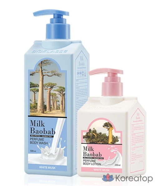 Гель для душа Milk Baobab Perfume Body Wash, аромат White Musk, 500 мл, 1 шт.