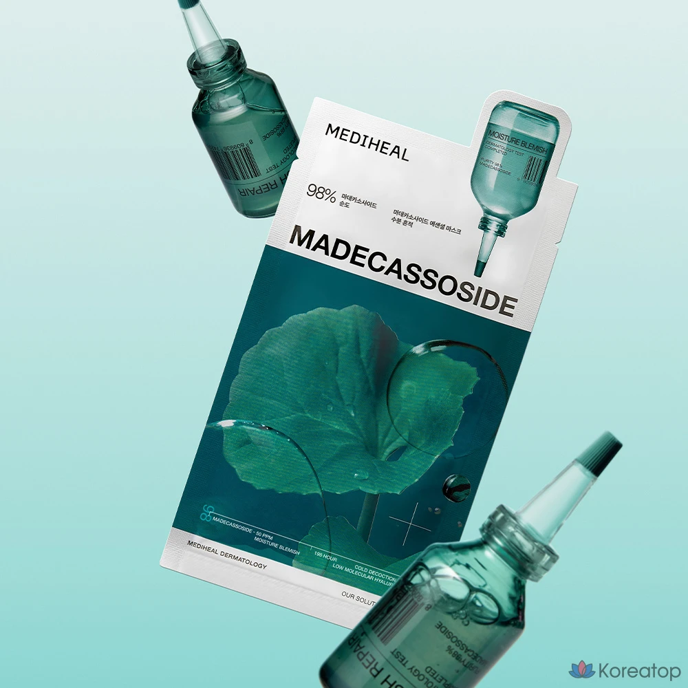 Тканевая маска для лица MEDIHEAL Madecassoside Essential Mask Trace Repair, 10 шт., фото 4