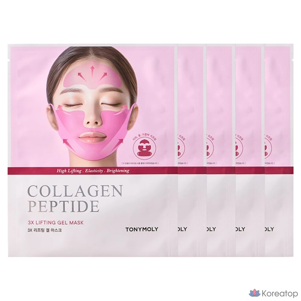 Тканевая маска для лица Tony Moly Collagen Peptide 3X Lifting Gel Mask, 5 шт.