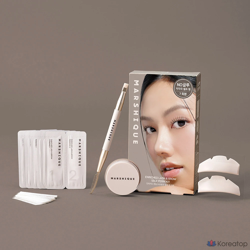 Набор для ламинирования ресниц и бровей Marshique Enriched Lash &amp; Brow Self Perm Kit, 7 шт.