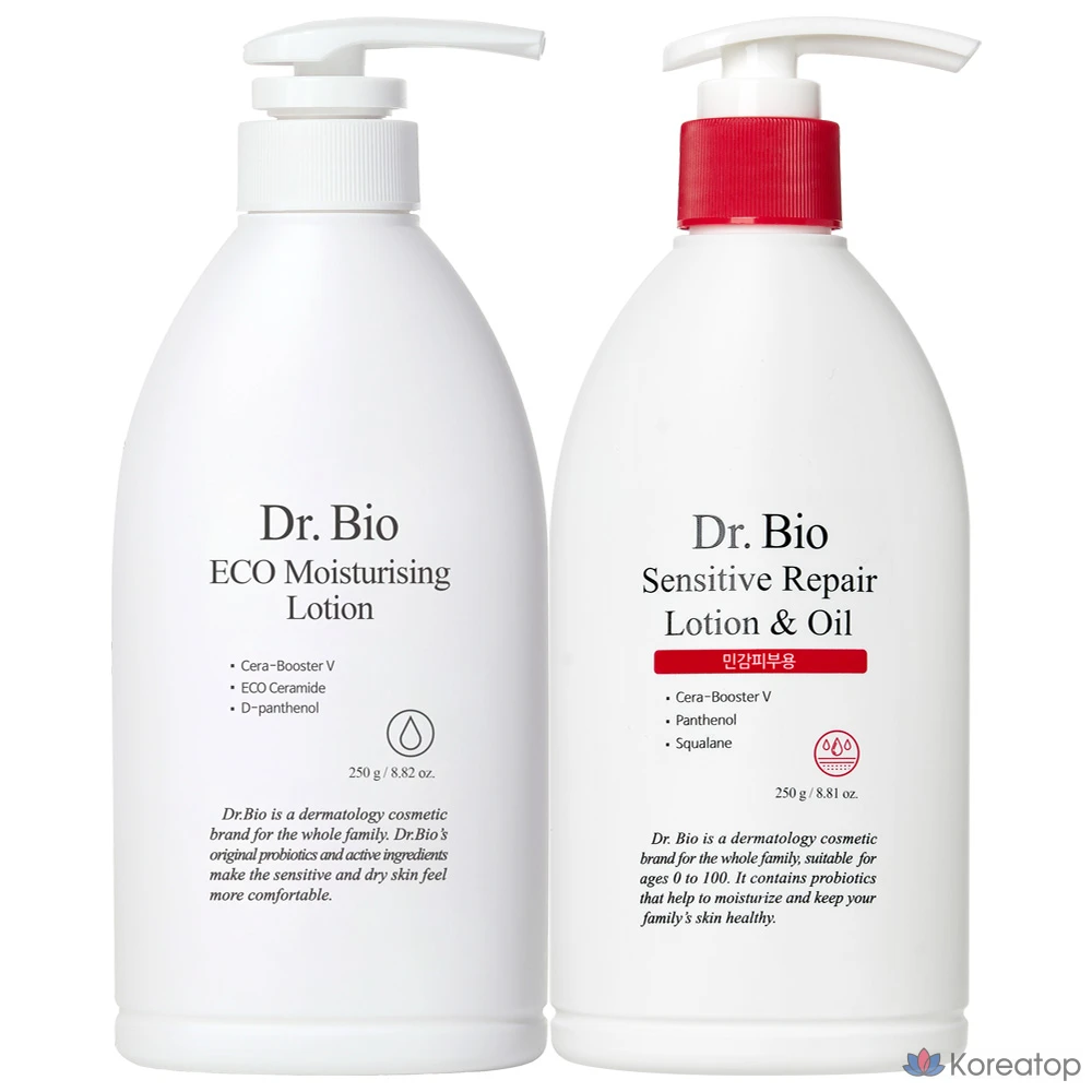 Набор для ухода Dr. Bio Eco Face and Body Lotion + High Moisture Lotion and Oil 2-piece Set, 1 шт.