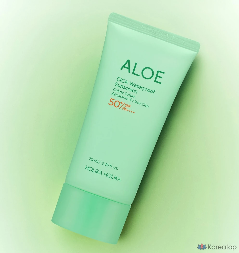Солнцезащитный крем Holika Holika Aloe Cica Waterproof Sun Cream SPF50+ PA++++, 70 мл, 1 шт.