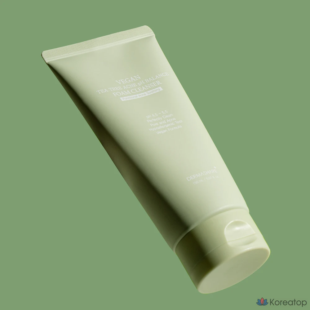 Пенка для умывания Dermashare Vegan Tea Tree Acne Functional Acne pH Balance Mildly Acidic Foam Cleanser, 150 мл, 1 шт.